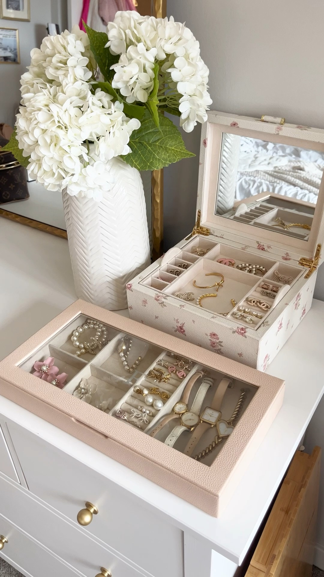 Affordable home decor | elevated home decor | elegant home decor | neutral home decor | white home decor | aesthetic home | home finds under $50 |  | apartment decor | affordable apartment finds | apartment finds | look for less | gift ideas | aesthetic jewelry box | girls jewelry box | teen jewelry box | pink floral jewelry box | Nancy meyers decor 

#LTKHome #LTKSaleAlert