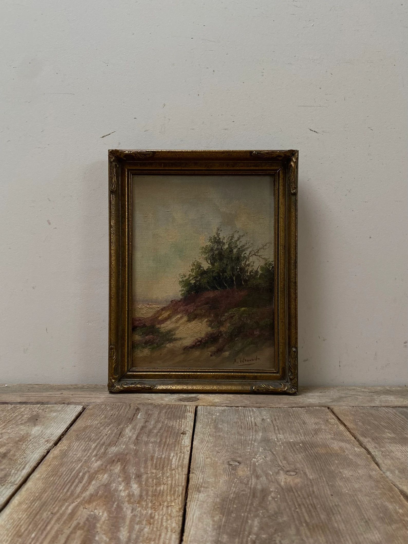 Dark Heather Landscape Oil Painting, Moody Country Oil Painting, Dutch Oil Painting, Original Oil... | Etsy (US)