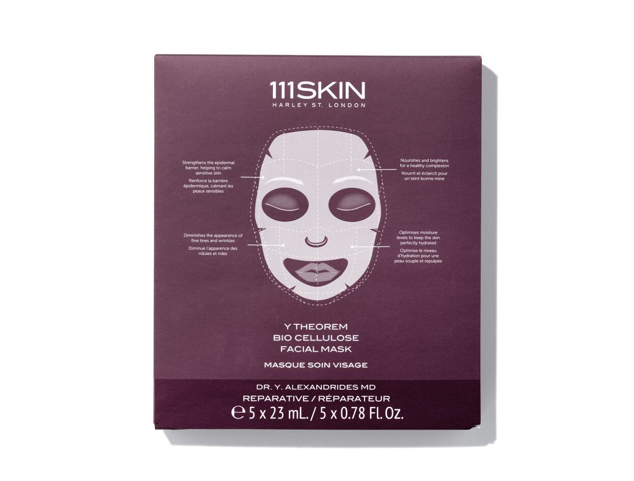 111Skin Y Theorem Bio Cellulose Facial Mask (5 Pack) | Violet Grey