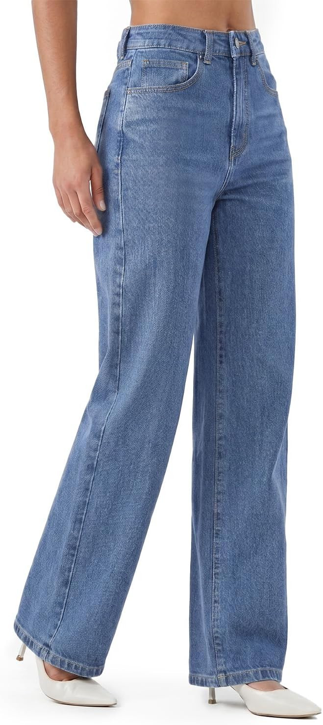 Zylioo Tall Womens Jeans 32/34 Inseam Straight Leg Stretch Denim | Amazon (US)