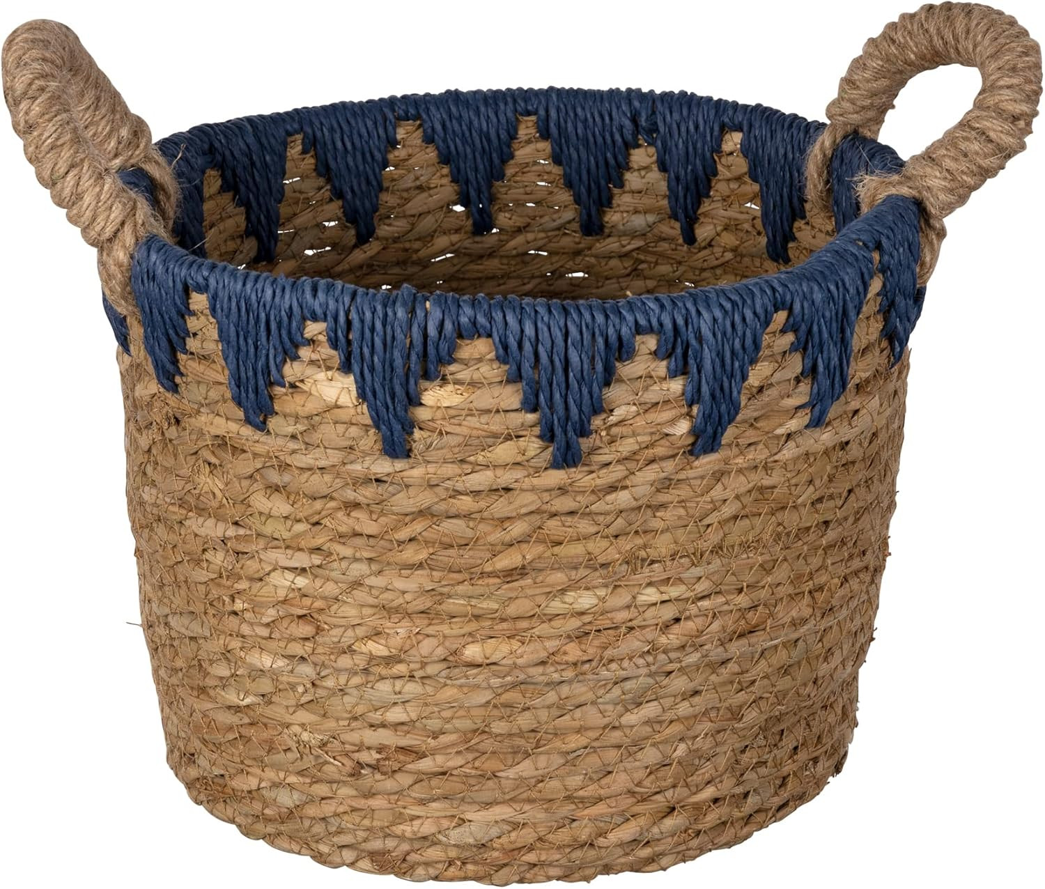 Stratton Home Decor Woven Straw Decorative Storage Basket | Rustic Wicker Basket for Storing Esse... | Amazon (US)