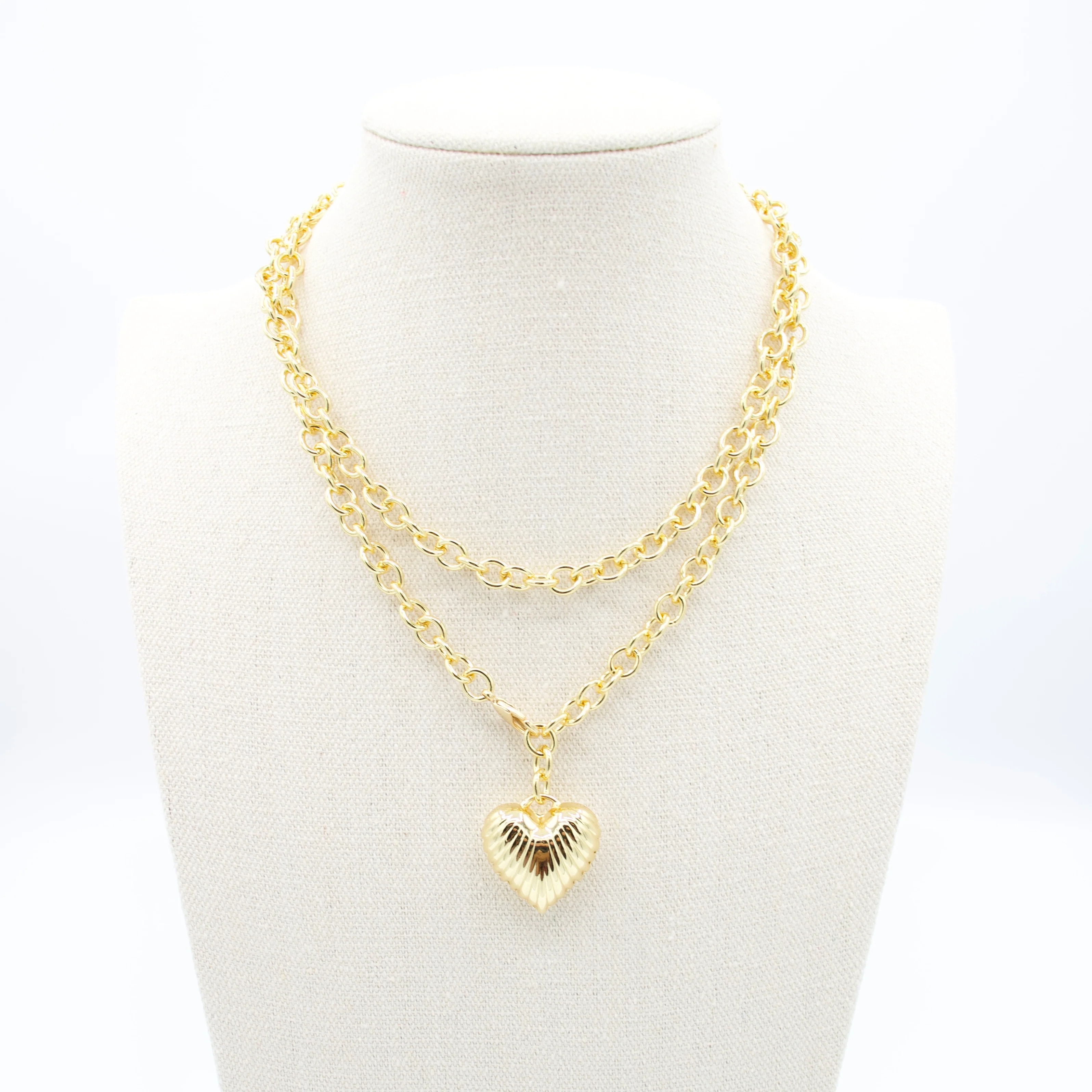 Puffy Heart Necklace | Traci's Beads