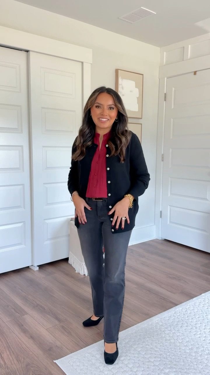 40% off site wide with code BFSALE

Black cardigan size XS TTS 
Wine pleated blouse size XXS TTS 
Black Belt size 26-30”  
Dark grey jeans size 2 petite TTS
Black pumps size 5 TTS 

Fall outfit 
Fall dress 
Fall fashion 
Thanksgiving outfit 
Christmas outfit 
Holidays 
Denim 
Jeans 
Black Friday 
Cyber Week 

Honey Sweet Petite 
Honeysweetpetite

#LTKSaleAlert #LTKStyleTip #LTKCyberWeek