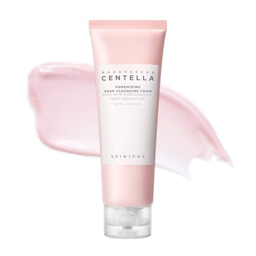 SKIN1004 Poremizing Deep Cleansing Foam, 4.23 fl.oz, 125ml, Makeup Remover, Korean Face Cleanser with Himalayan Pink Salt & Madagascar Centella Asiatica for Facial Pore Cleansing, Korean Skin Care | Amazon (US)