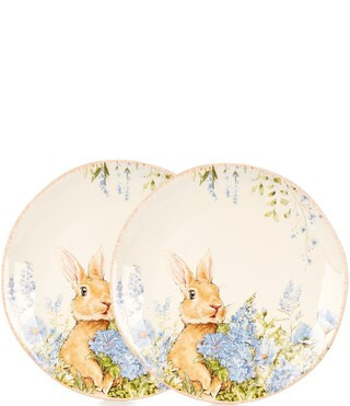 Bouquet Bunny Accent Plates, Set of 2 | Dillard's