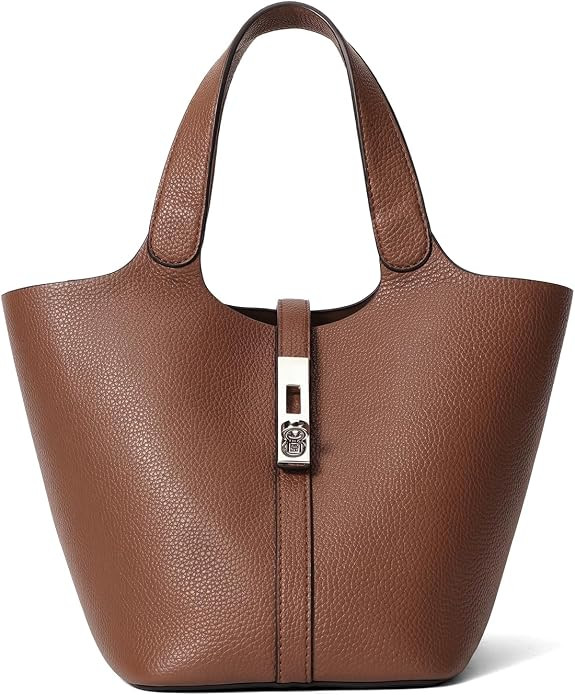 Tote Bag for Women Vegan Leather Bucket Purse for Women Top Handle Handbag Shoulder Bag with Deta... | Amazon (US)