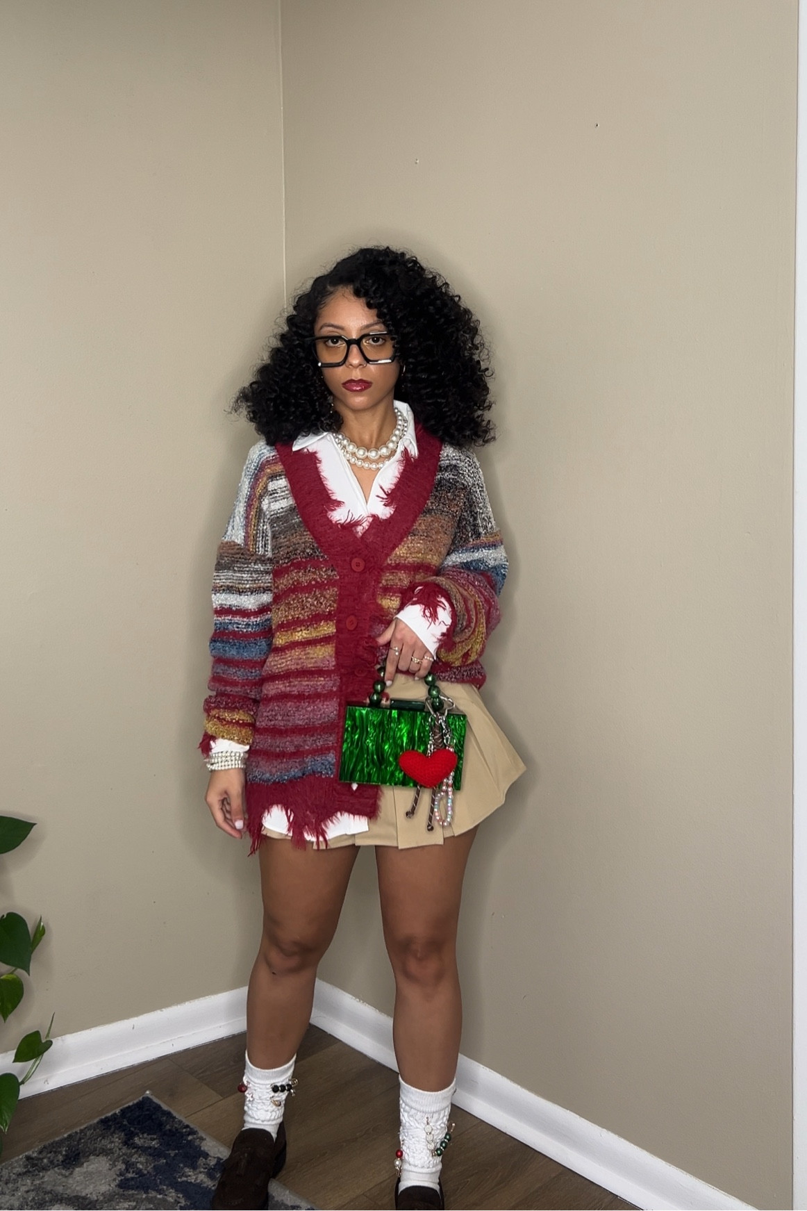 Top and cardigan: size xs (true to size) 
Skirt: size 0 (super short would size up)  

#LTKSaleAlert #LTKStyleTip #LTKSeasonal