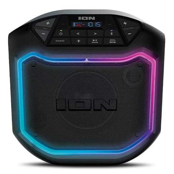 ION Audio Game Day Party Portable Bluetooth Speaker with LED Lighting, Black, iPA127 | Walmart (US)
