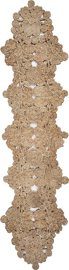 LR Home Jute Abstract Table Runner, 1'-4" x 6'-8", Natural | Amazon (US)