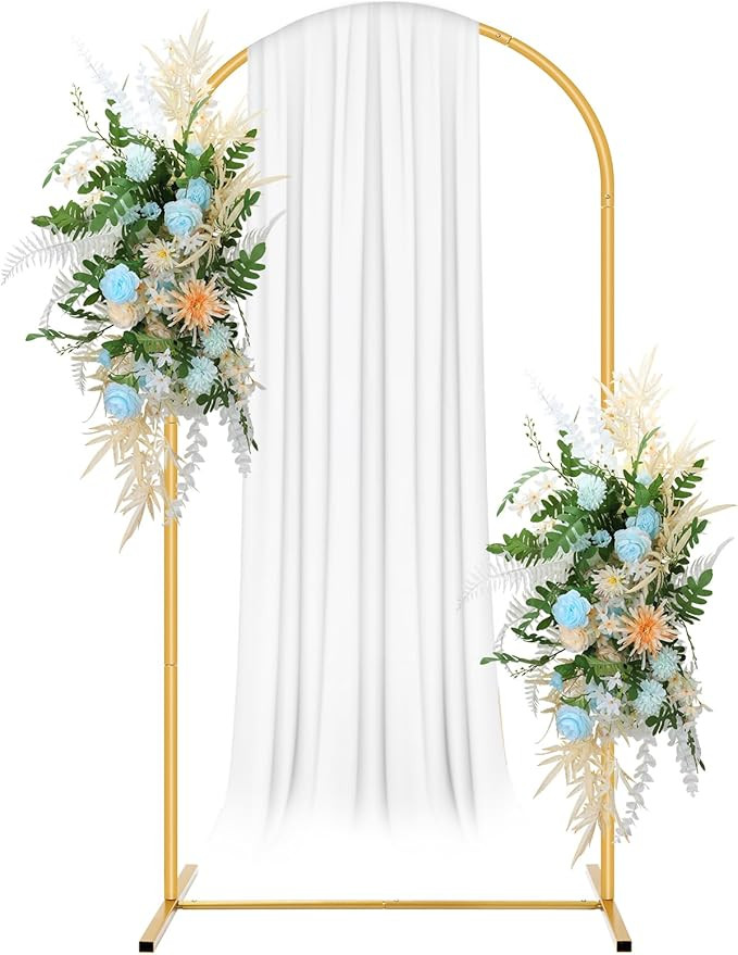 Wedding Arch Backdrop Stand, 6 FT Square Metal Arch Backdrop Stand for Wedding Ceremony Photo Boo... | Amazon (US)