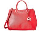 MICHAEL Michael Kors - Sutton Large Satchel (Scarlet) - Bags and Luggage | Zappos