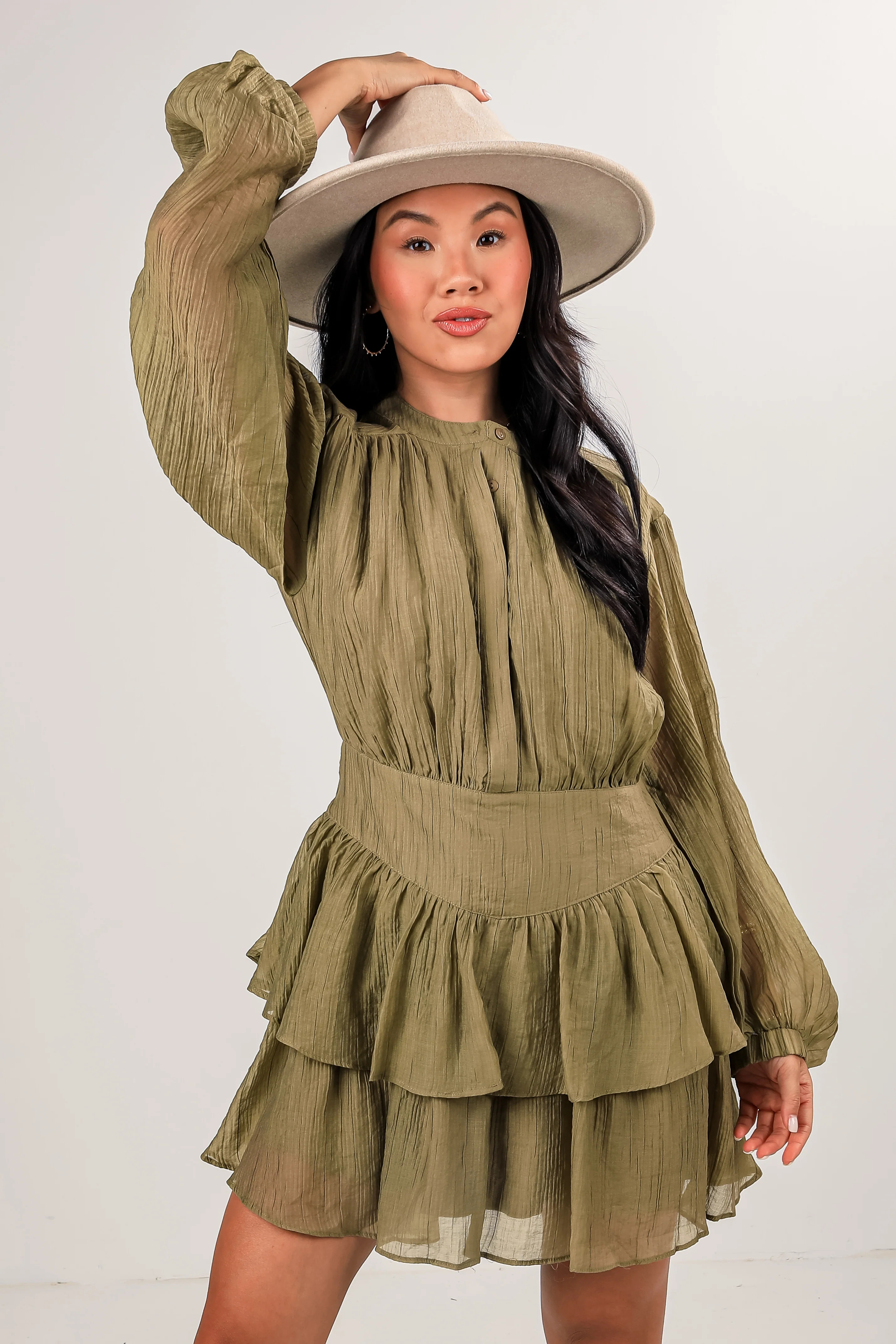 Cute Olive Mini Dress | Green Dresses For Women | Dress Up | Dress Up
