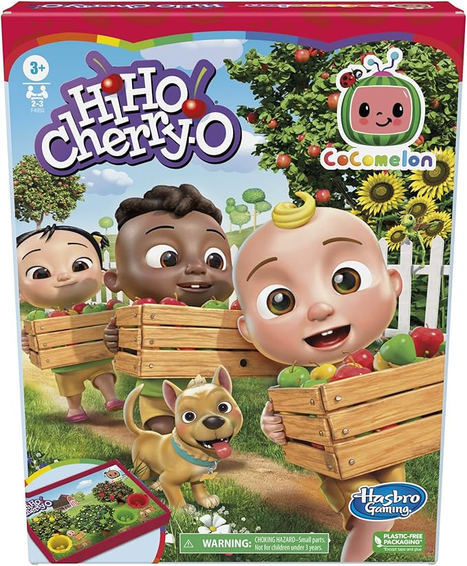 Hasbro Gaming Hi Ho Cherry-O: CoComelon Edition Board Game, Counting, Numbers, and Matching Game ... | Amazon (US)