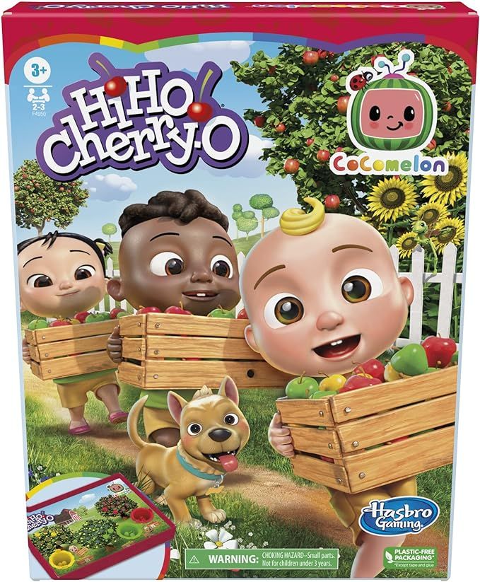 Hasbro Gaming Hi Ho Cherry-O: CoComelon Edition Board Game, Counting, Numbers, and Matching Game ... | Amazon (US)
