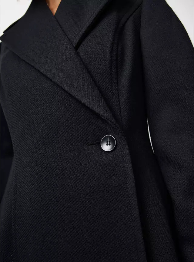 Black Cinched Waist Coat 8 | Tu Clothing