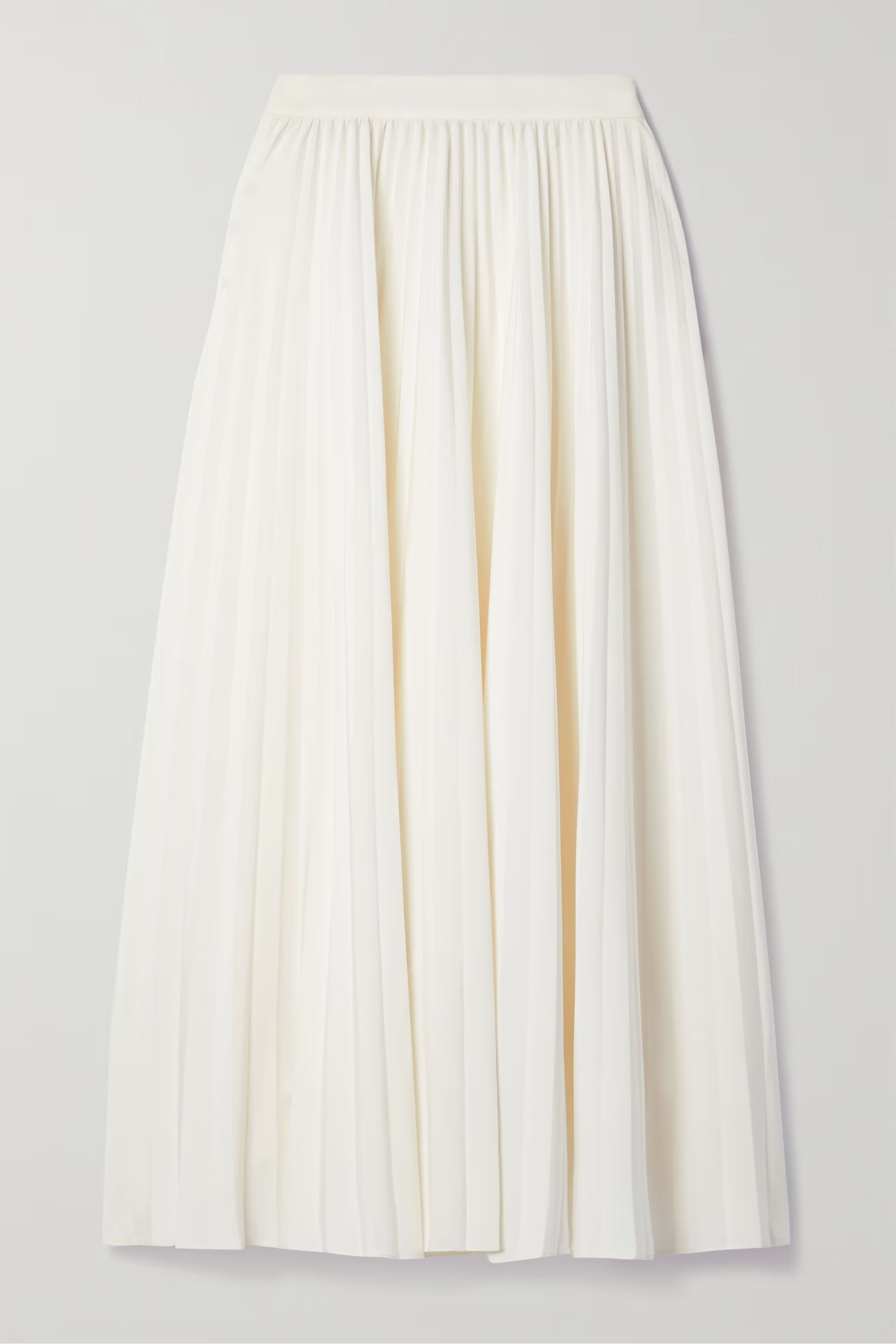 Pleated woven midi skirt | NET-A-PORTER (US)