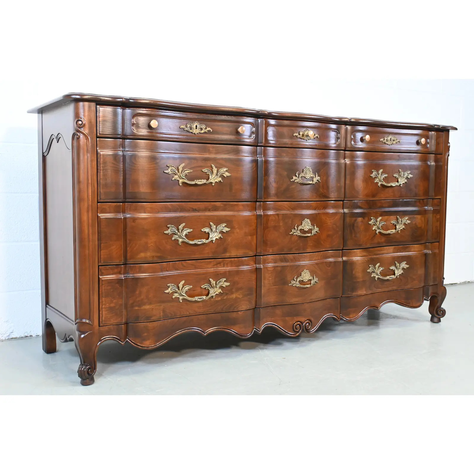 Widdicomb French Provincial Cherry 12 Drawer Dresser | Chairish