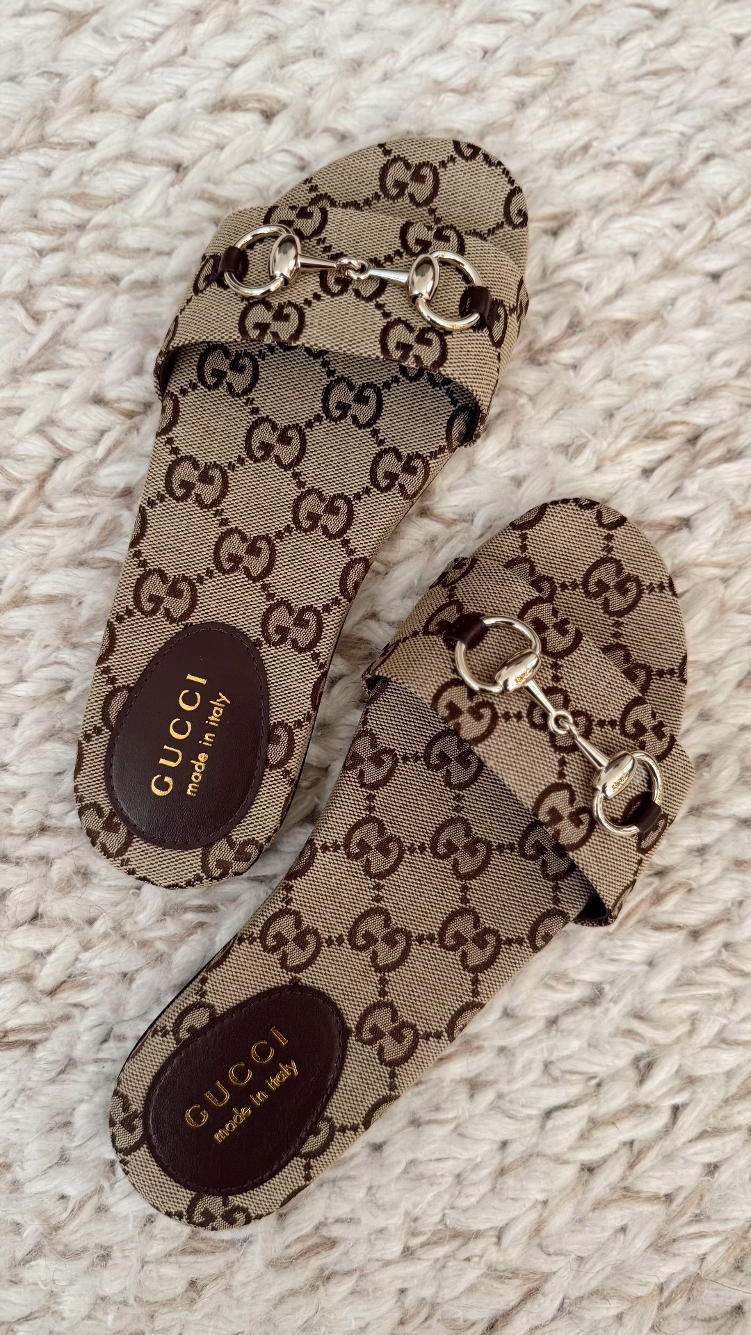 When you trade in the Sherpa for the sand, your wishlist changes too! What was under my tree for 🌴🎁✈️✔️! 
10/10 

Gucci slides. Sandals. Gifts for her. Luxe gift. 

#LTKGiftGuide #LTKTravel #LTKOver40