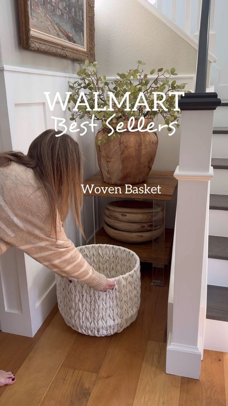 Walmart Best Sellers!! This woven basket is so good and such a good price. And the $5 planter and $8 pedestal bowl are a must have! #homedecor 

#LTKStyleTip #LTKHome #LTKSaleAlert