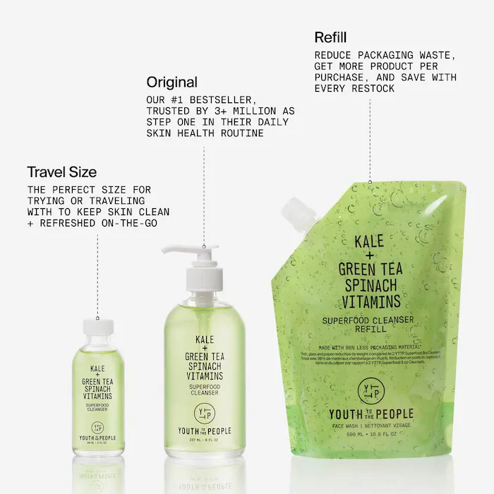 Superfood Gentle Antioxidant Refillable Cleanser | Sephora (US)