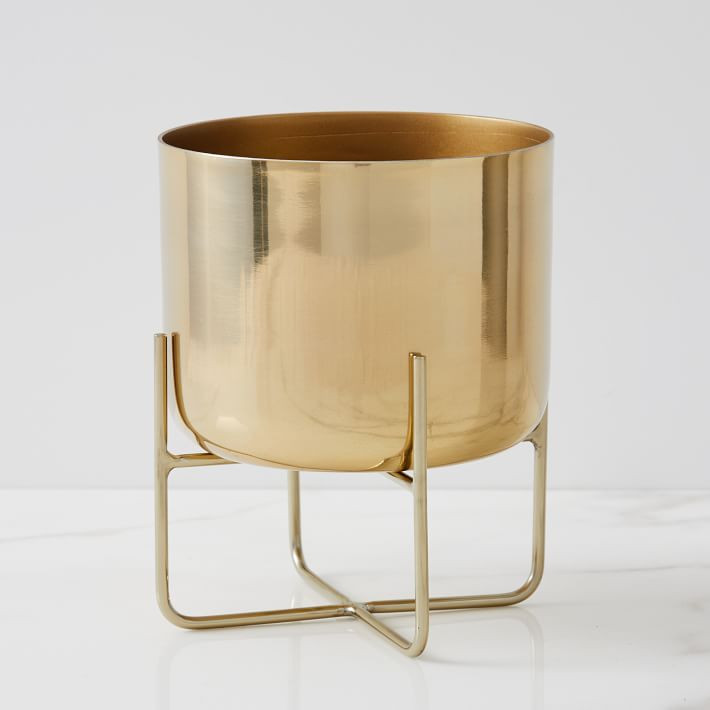 Spun Metal Tabletop Planters | West Elm (US)