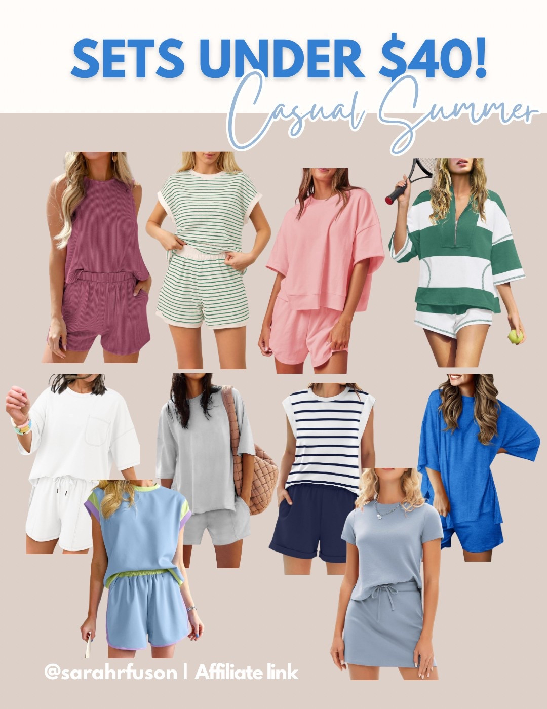 Women’s 2 piece sets for Summer!  
•••
Womens fashion | summer sets | women’s sets | outfit ideas | summer outfit ideas | amazon womens sets 

#LTKMidsize #LTKStyleTip #LTKSummerEdit