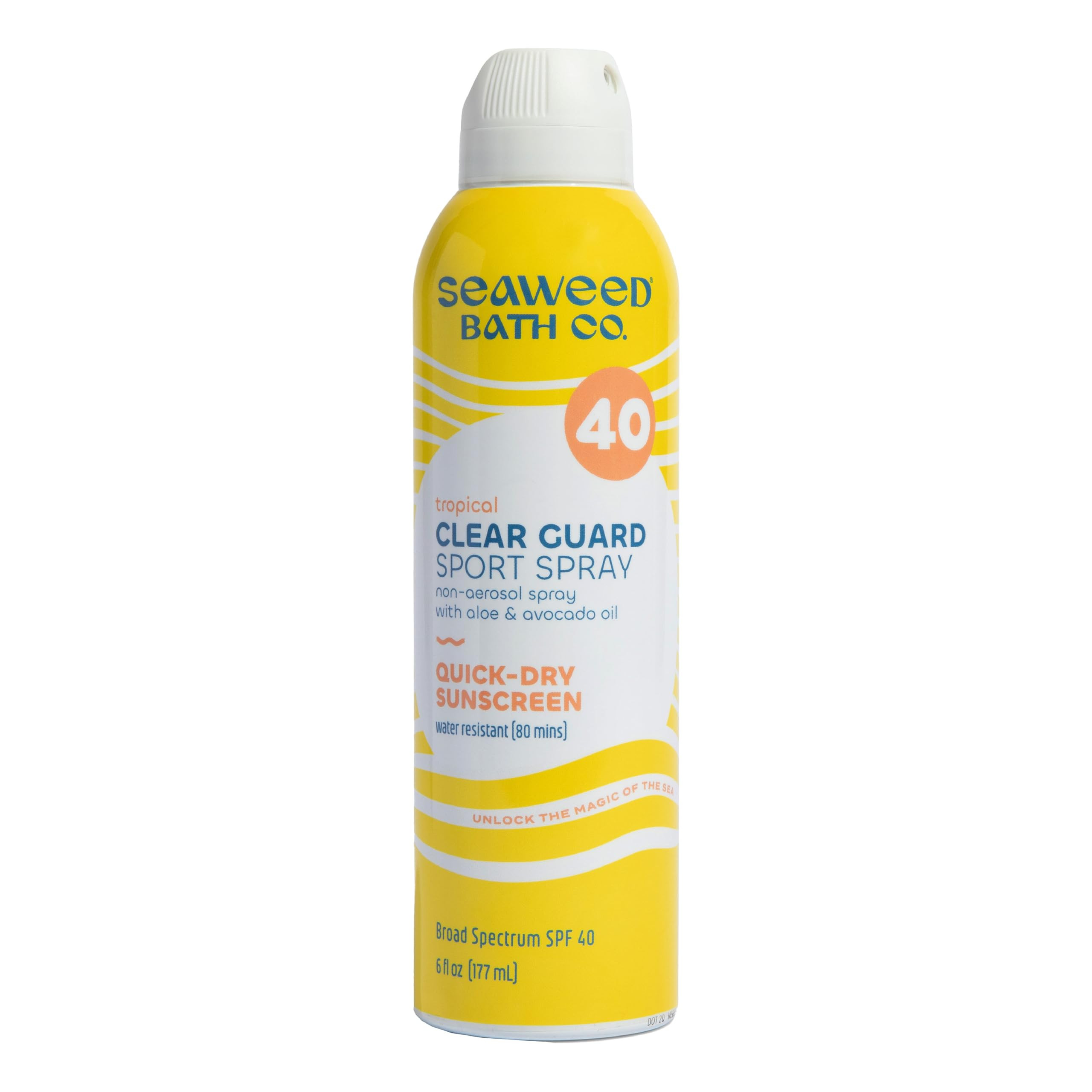 Seaweed Bath Co. Clear Guard SPF 40 Sport Broad Spectrum Sunscreen Spray, 6 Ounce, Sustainably Ha... | Amazon (US)