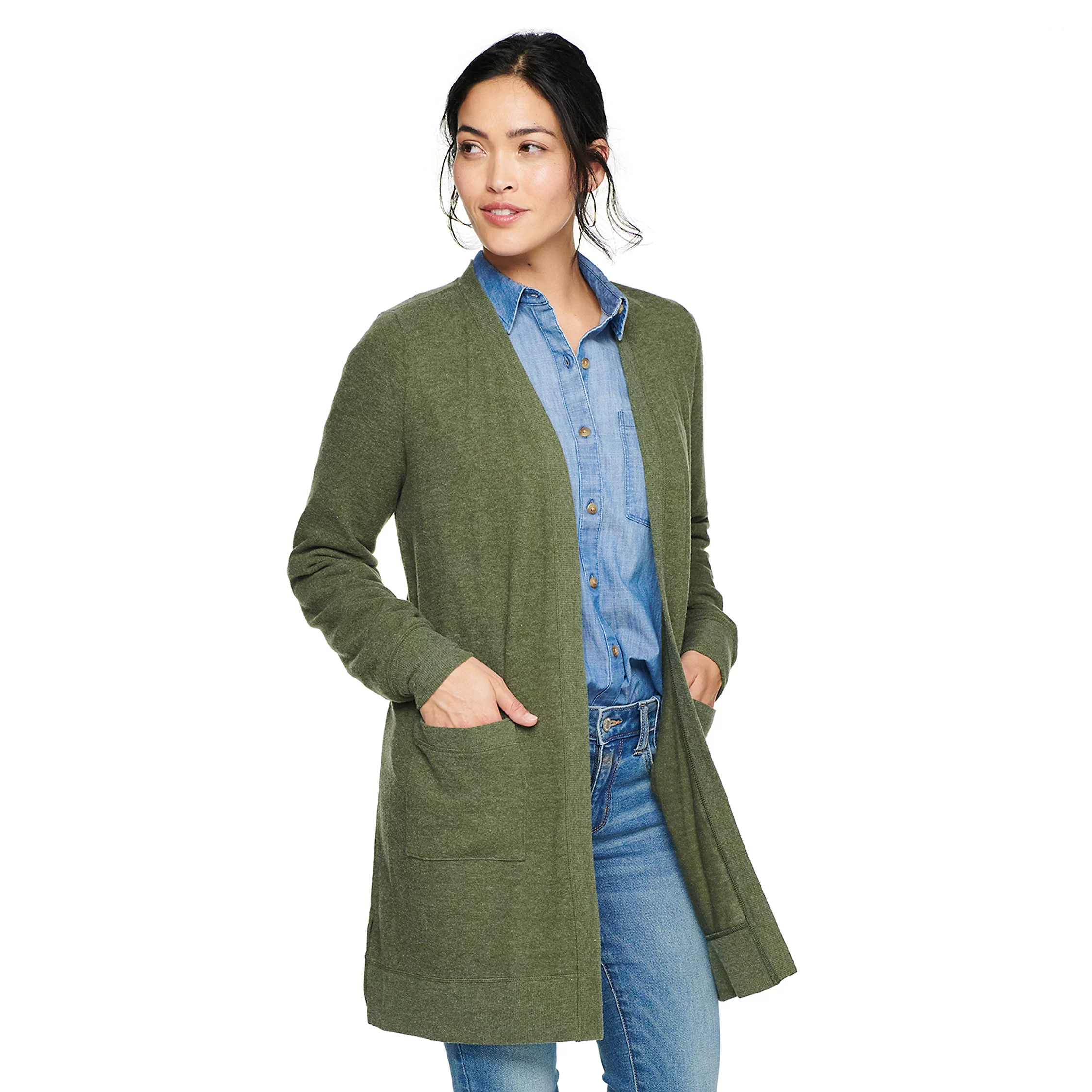 Women's Sonoma Goods For Life® Lightweight Duster Completer Cardigan | Kohl's