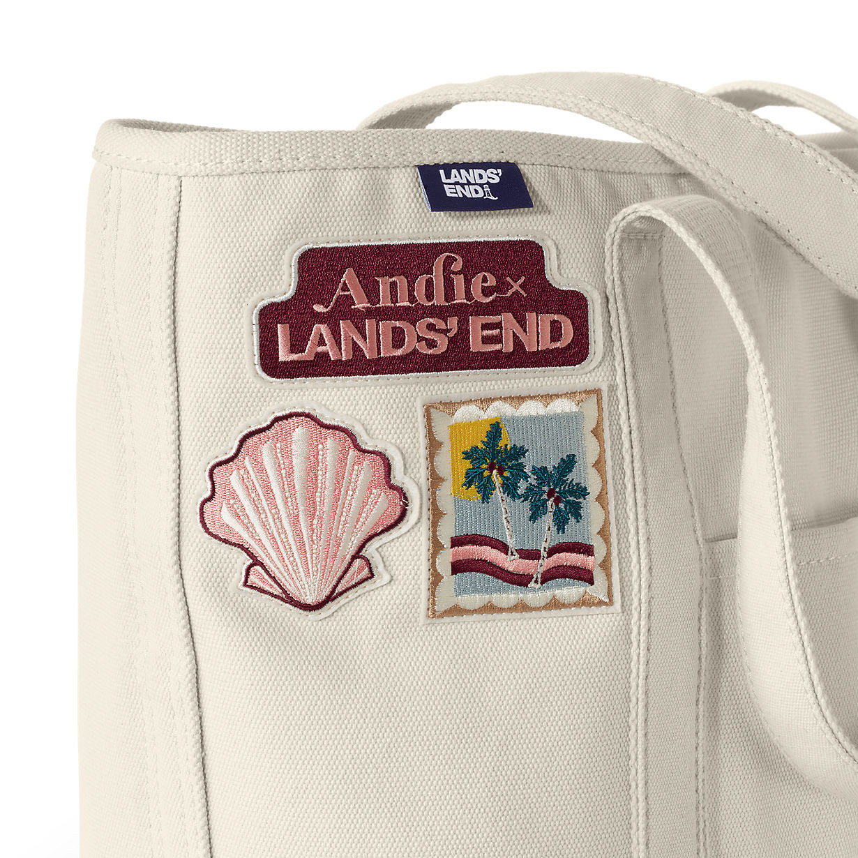 Andie x Lands' End Canvas Patch Tote | Lands' End (US)