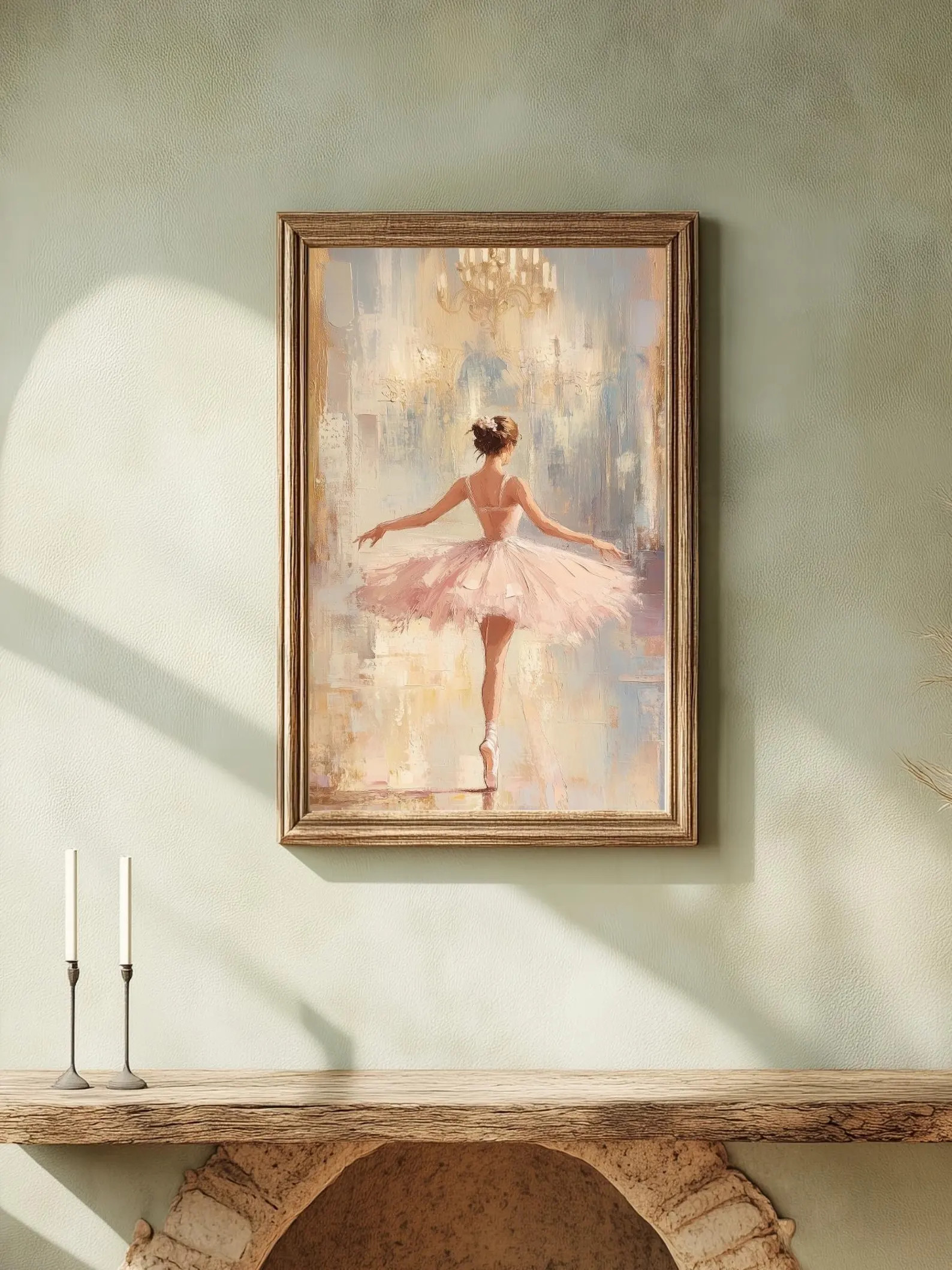 Vintage Ballerina Art Print: Elegant Pink Ballet Decor (digital Download) - Etsy | Etsy (US)