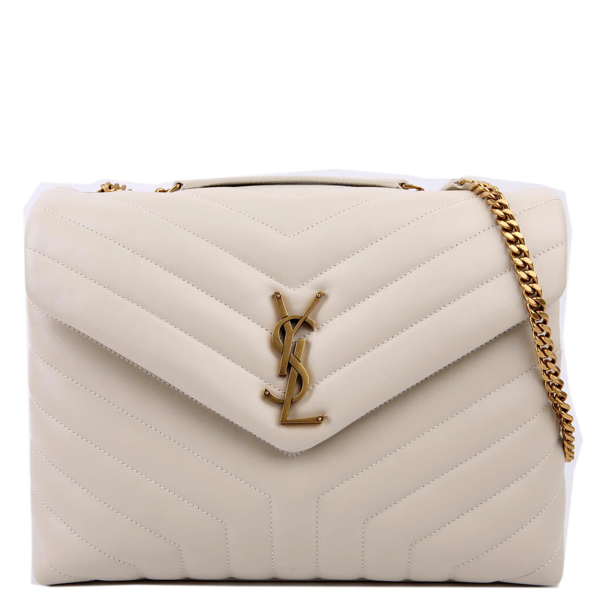LouLou Medium Quilted 574946 White | Keeks Designer Handbags