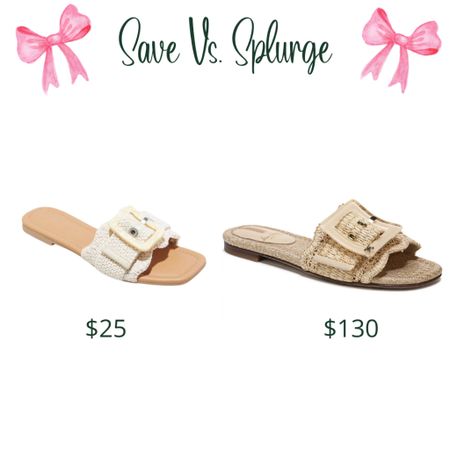Save vs Splurge, raffia sandals

#LTKSpringSale #LTKfindsunder50 #LTKSeasonal