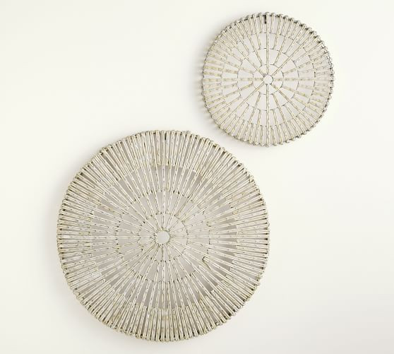 Handwoven Willow Wheel Wall Art - White Wash | Pottery Barn (US)