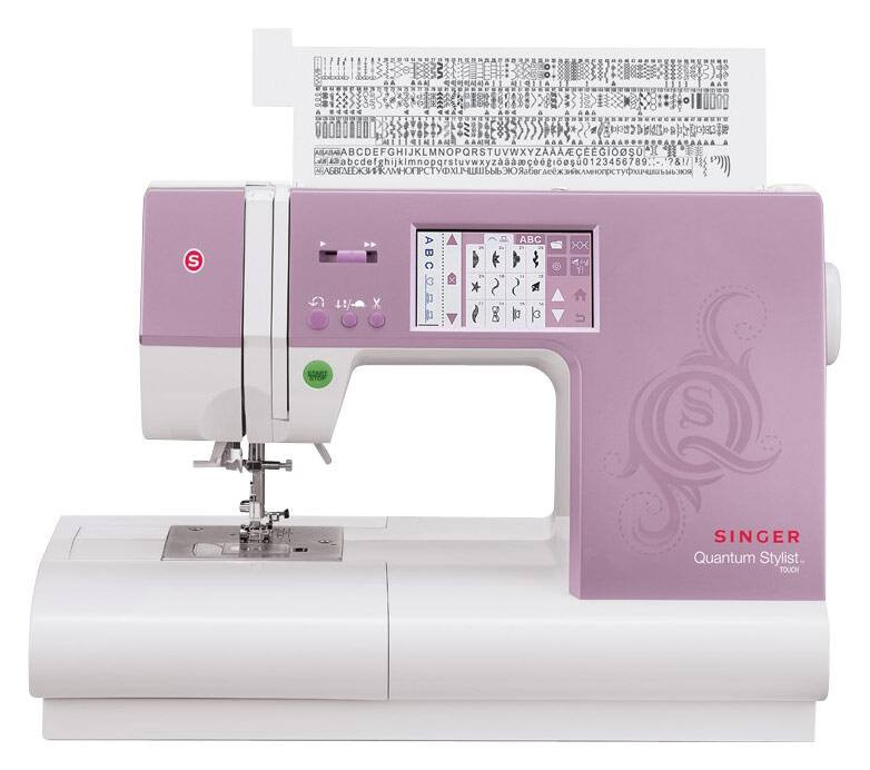 Singer - QUANTUM STYLIST TOUCH 960-Stitch Sewing Machine - Pink/White | Best Buy U.S.