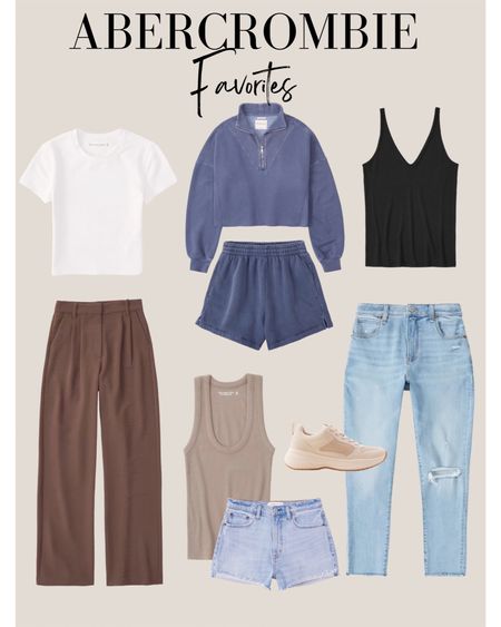 My favorites from Abercrombie & Fitch new arrivals! A&F sale happening now! 

A&F sale, trouser pants, white tee, curve love jeans, Sunday shorts, casual outfit ideas, mom shorts, denim shorts, ankle skinny jeans 

#LTKstyletip #LTKFind #LTKfit