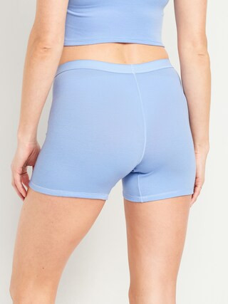 High-Waisted Rib-Knit Boyshort Boxer Briefs -- 3-inch inseam | Old Navy (US)