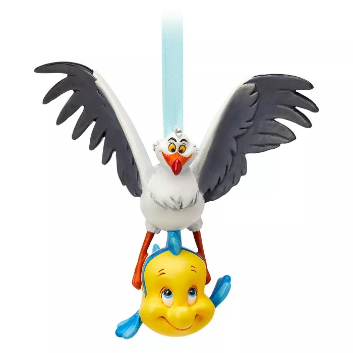 The Little Mermaid Skuttle and Flounder Christmas Tree Ornament - Disney store | Target