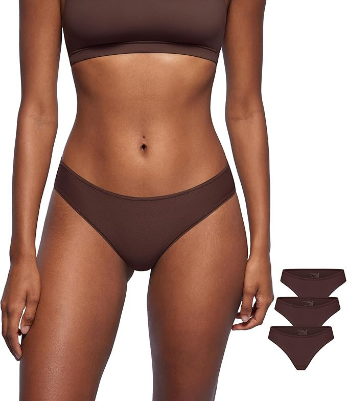 Magneticfit Cheeky Underwear for Women Bikini Stretchy High Cut Panties Sexy Tagless Briefs 3 Pac... | Amazon (US)
