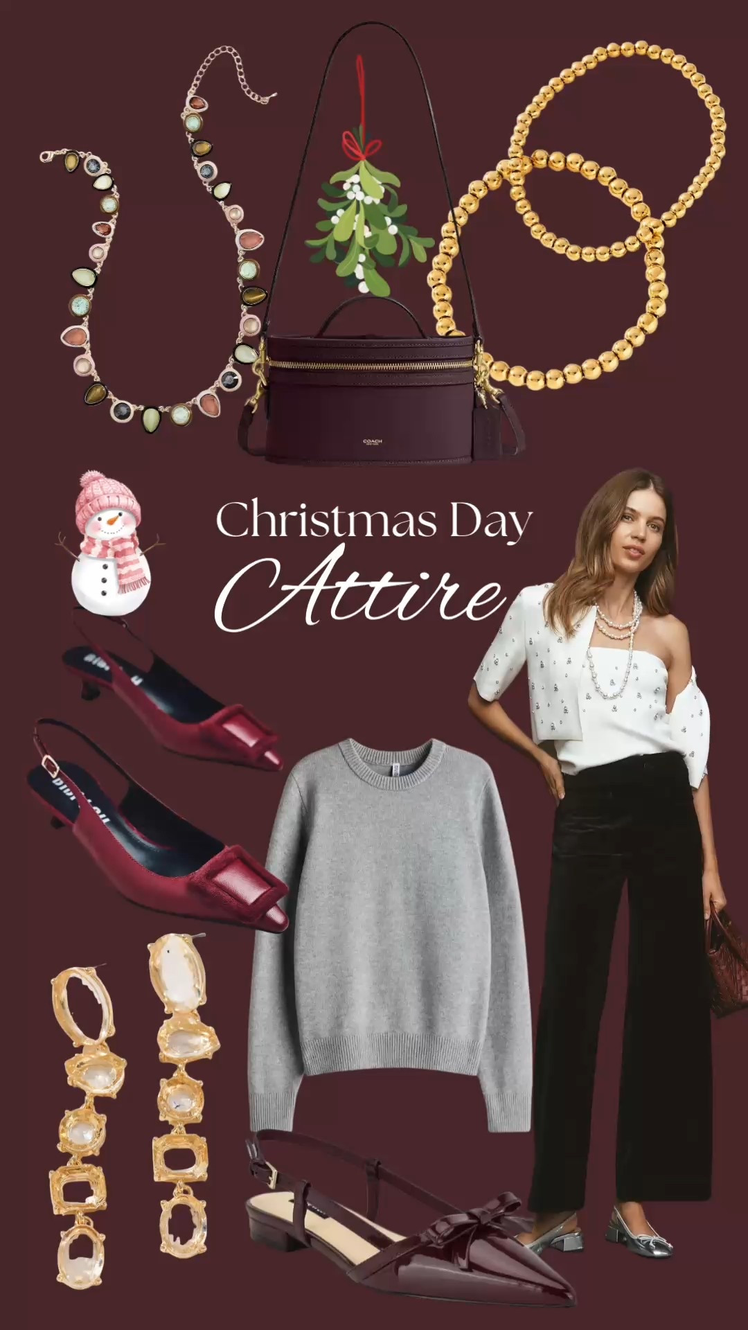 For Christmas Day, dress chic but cozy and comfy! Velvet pants, oversized sweater plus all the gorgeous accessories!🎄

#LTKholiday #LTKstyletip #LTKwinter