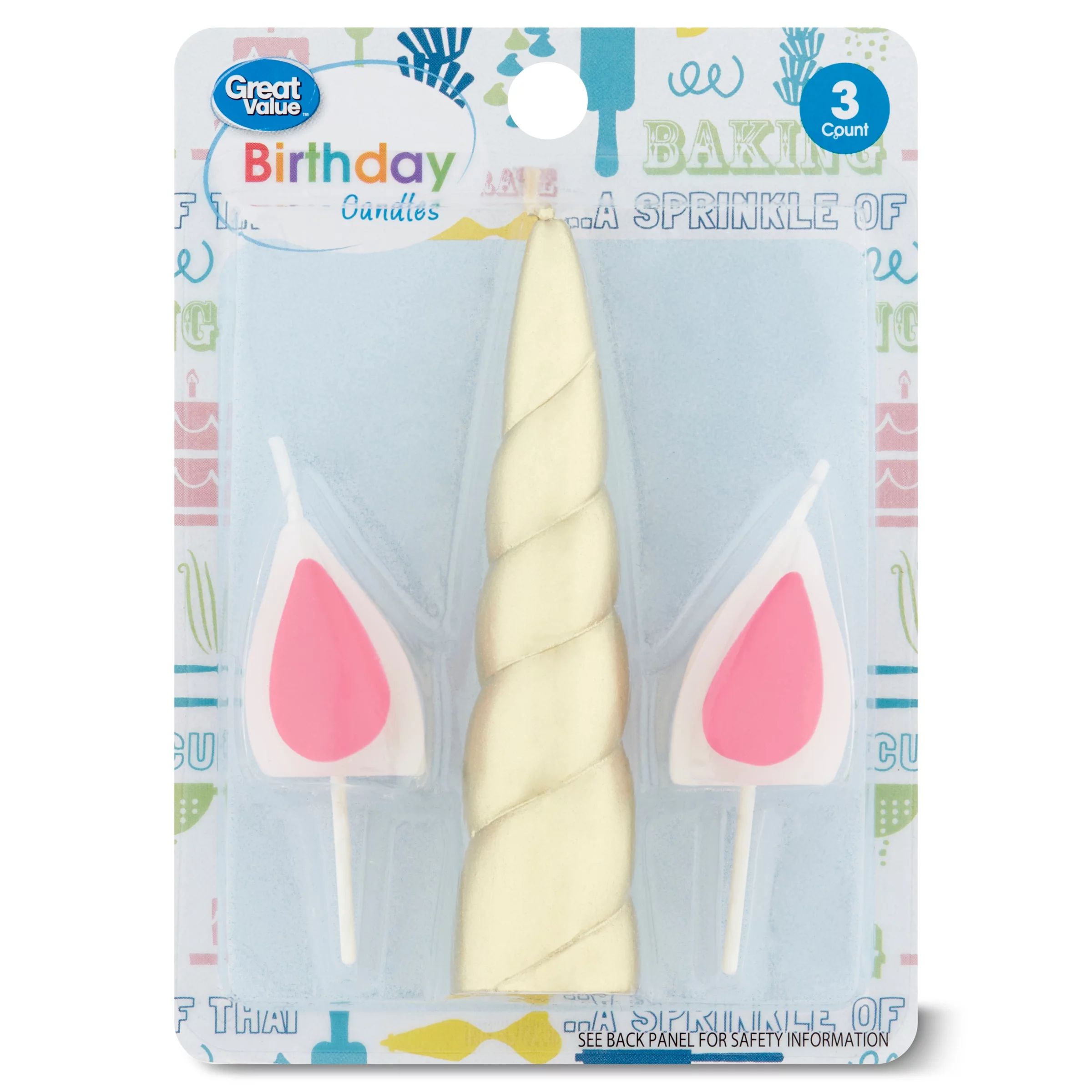 Great Value Unicorn Gold Birthday Candles, 3 Pieces | Walmart (US)