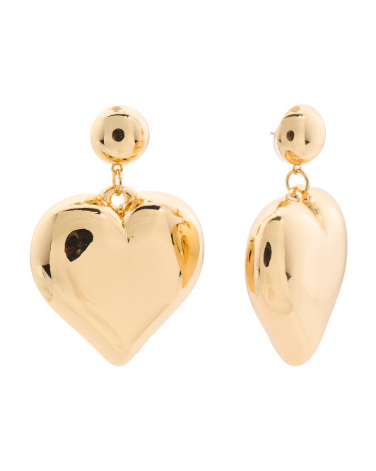 Statement Heart Drop Earrings | TJ Maxx