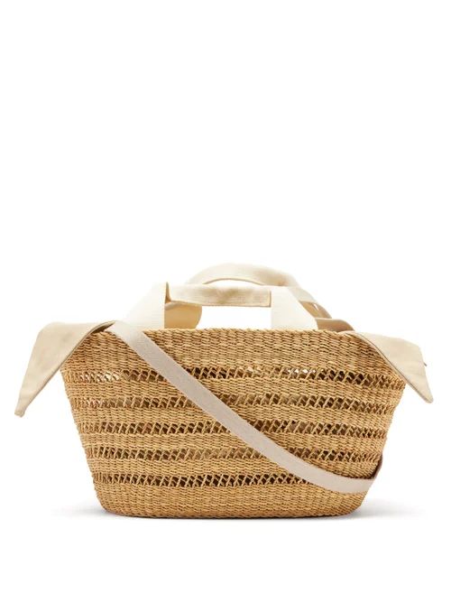 Muuñ - George Woven-straw Basket Bag - Womens - White Multi | Matches (UK)