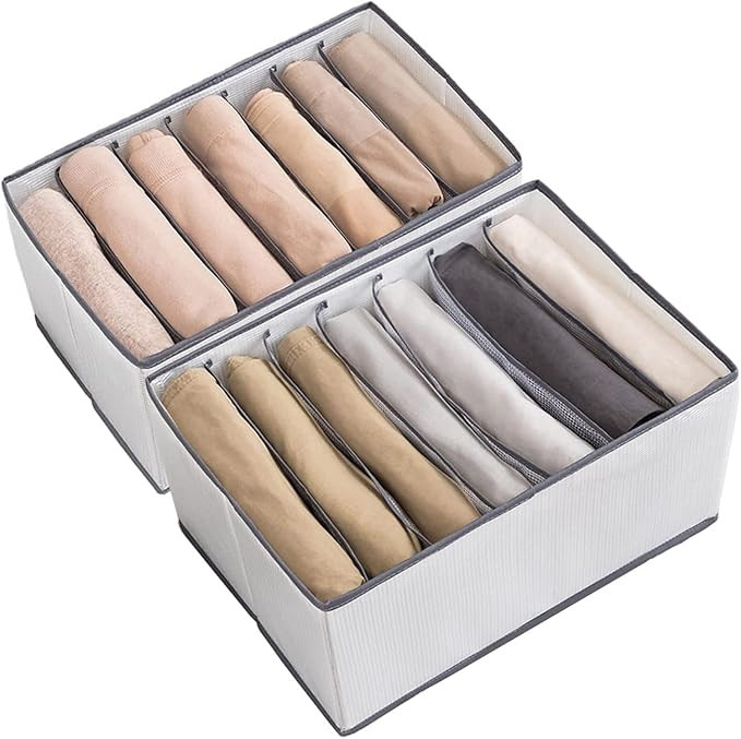 Wardrobe Clothes Organizer PP Board Visible Grid Storage Box 7 Grids Washable Storage Containers ... | Amazon (US)