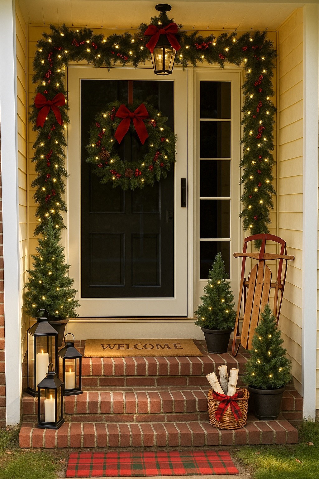 Christmas front porch 

#LTKHoliday