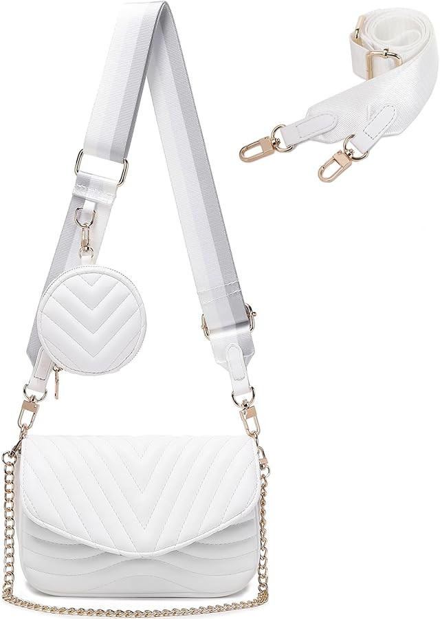 JEEHAN Small Crossbody Purses Quilted Crossbody with Coin Purse for Women Trendy Shoulder Purses | Amazon (US)