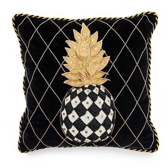 Pineapple Black Pillow | MacKenzie-Childs