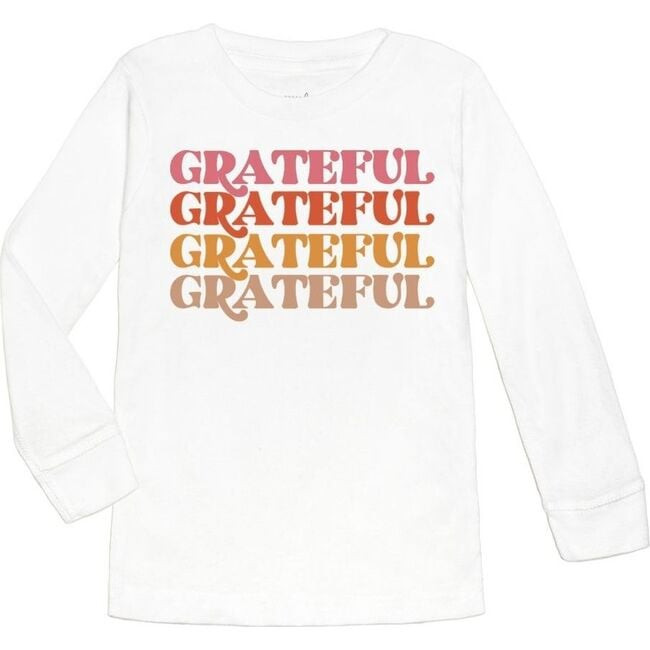 Grateful Long Sleeve Shirt, White | Maisonette