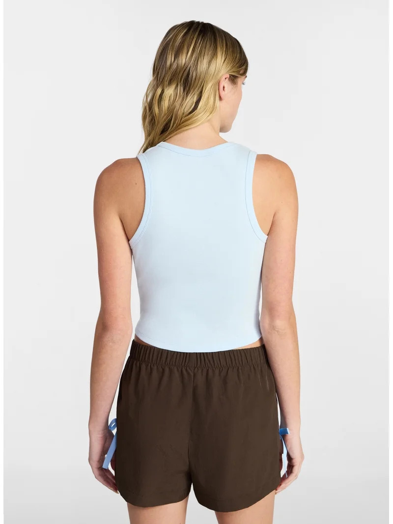 No Boundaries Cotton Ribbed Graphic Tank Top, Women's XXS-XXL | Walmart (US)