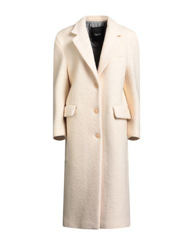 Hevò Woman Coat Cream Size 6 Virgin Wool, Polyamide | YOOX (US)