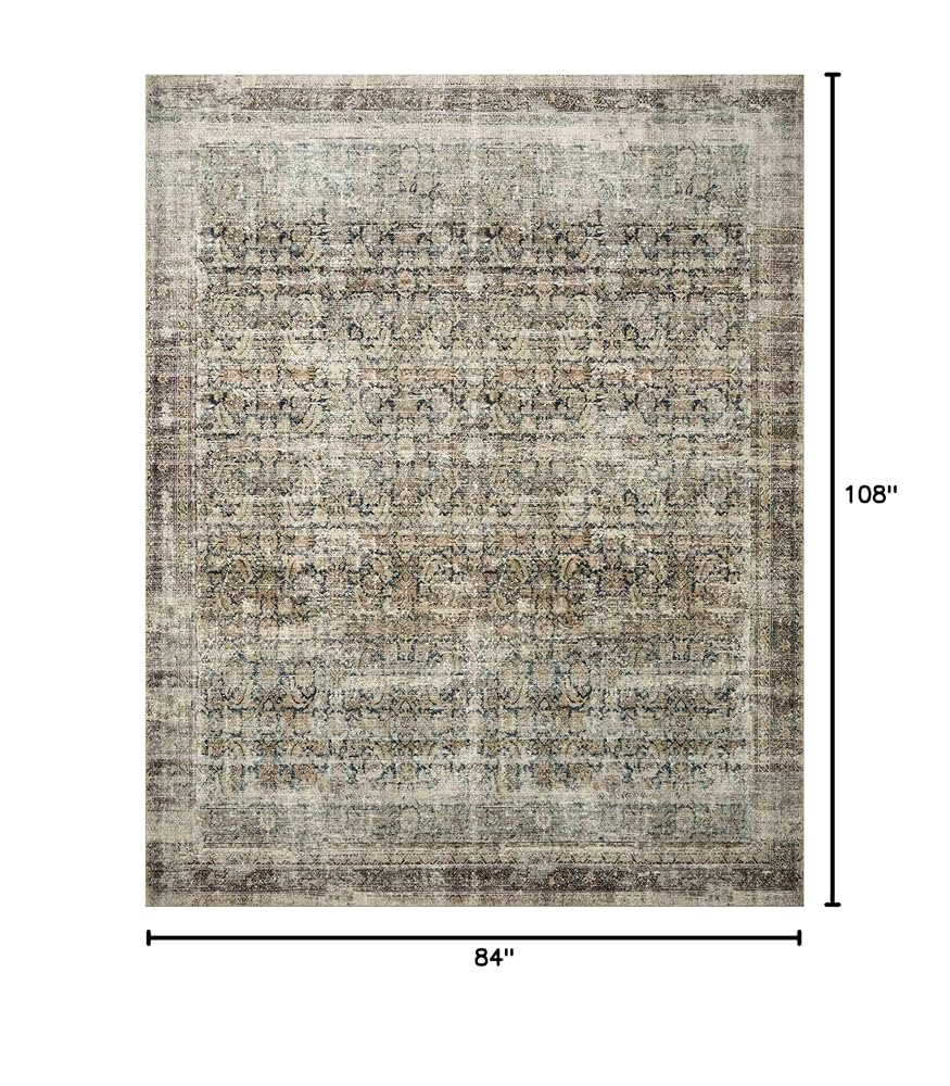 Loloi Amber Lewis Morgan 7'-3" x 9'-3" Area Rug in Navy/Sand - Large Area Rug, Neutral Area Rug f... | Amazon (US)